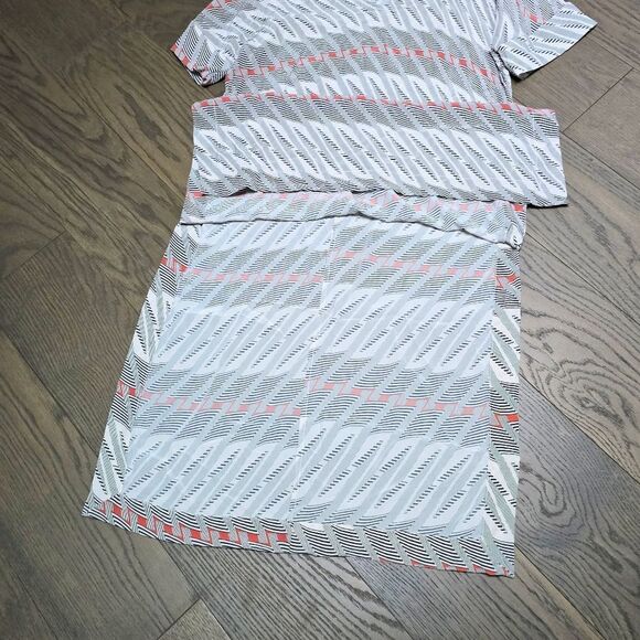 Asceno London x Amelia Graham Silk Kimono Midi Retro Bolt Print Dress in Black - Picture 10 of 13